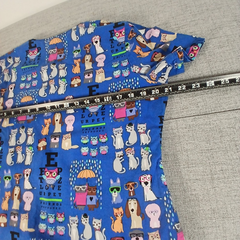 Cherokee Whimsical Tooniforms M‎ Vet Tech Scrub Tops Bundle Kawaii Nurse Core - Picture 12 of 16